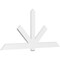 Ekena Millwork Kennewick Architectural Grade PVC Gable Bracket, 96"W x 44"H x 2"D x 6"F, 11/12 Pitch GBP096X44X0206KEN00 - alternate 1